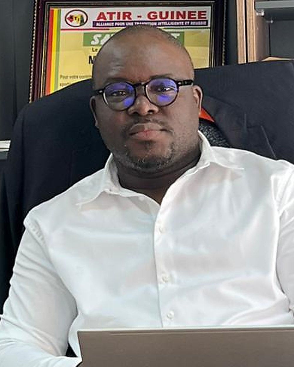 Souleymane Mansaré, Directeur général de l'AGEMAP-BMOP, dans son bureau au Port autonome de Conakry